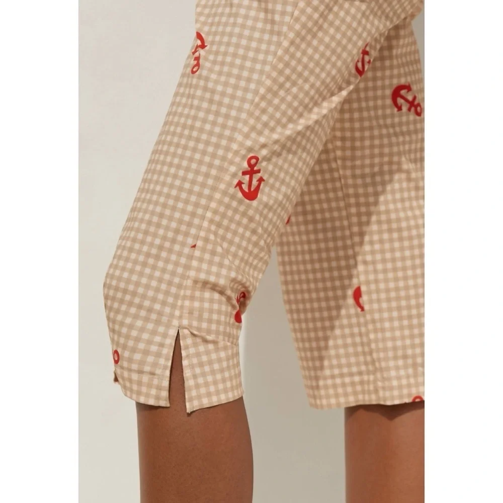 New Anthropologie Celandine Matching Capri Pants Set Medium